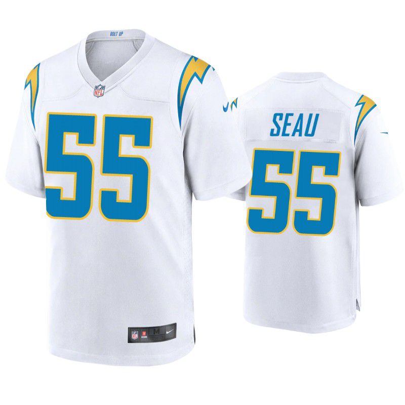 Men Los Angeles Chargers #55 Junior Seau Nike White Game Retired Player NFL Jersey->los angeles chargers->NFL Jersey